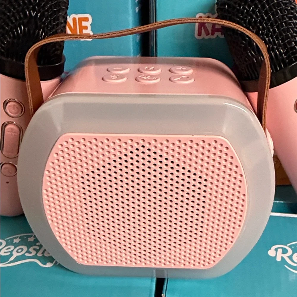 Pink Mini Wireless Karaoke Machine Perfect for Easter Baskets